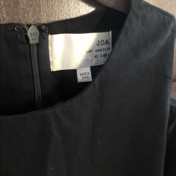 Revolve J.O.A Self Tie Shoulder Black Dress Medium - Picture 4 of 6